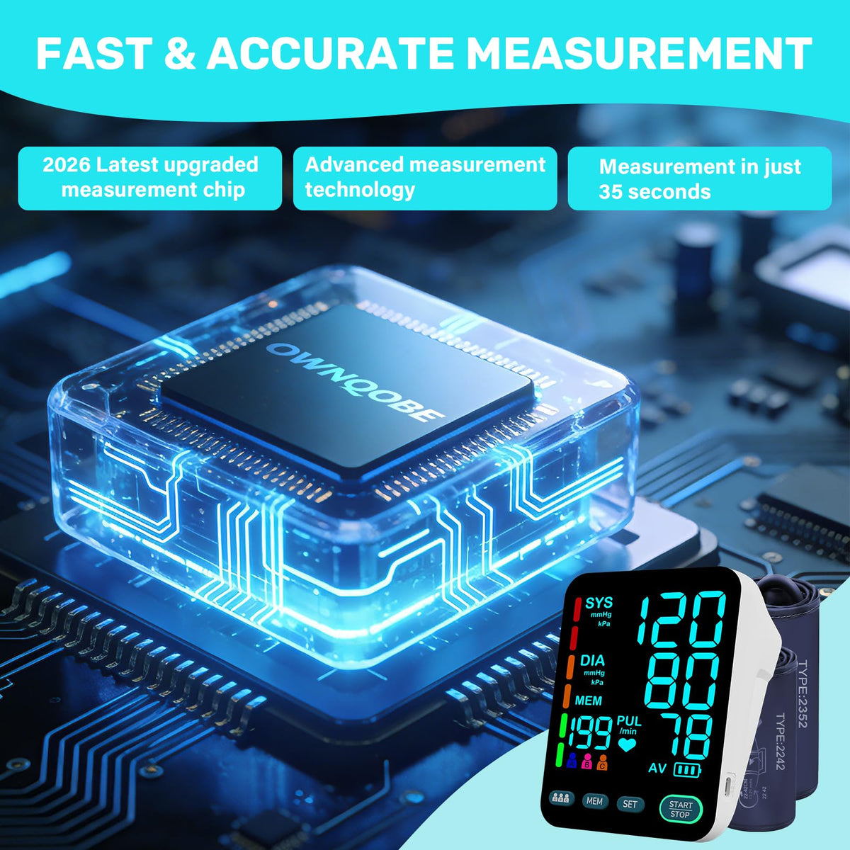 Upper Arm Blood Pressure Monitor with 2 Cuffs Z730789