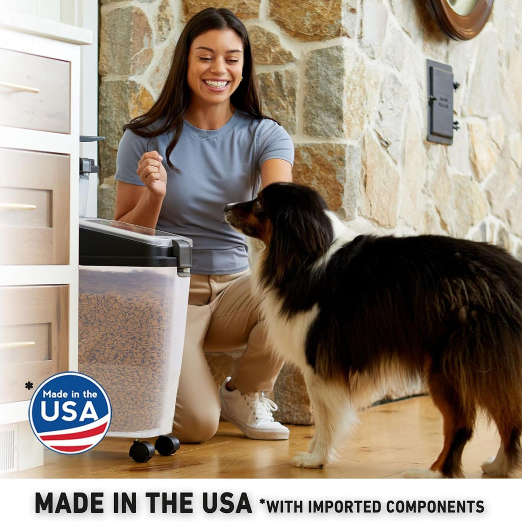 Airtight Dog Food Storage Container with Treat Container and Scoop A45302