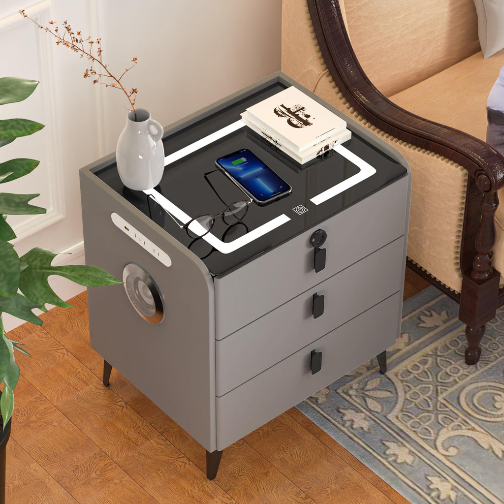 Fingerprint Lock Drawer Nightstand U366669