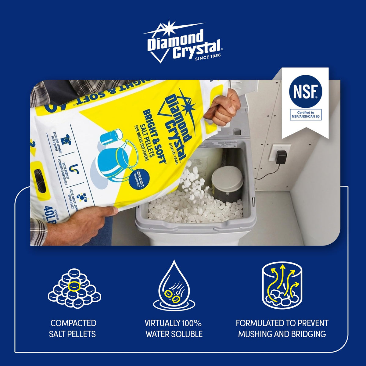 2 Pack Water Softener Salt Pellets, 40 Pounds S133