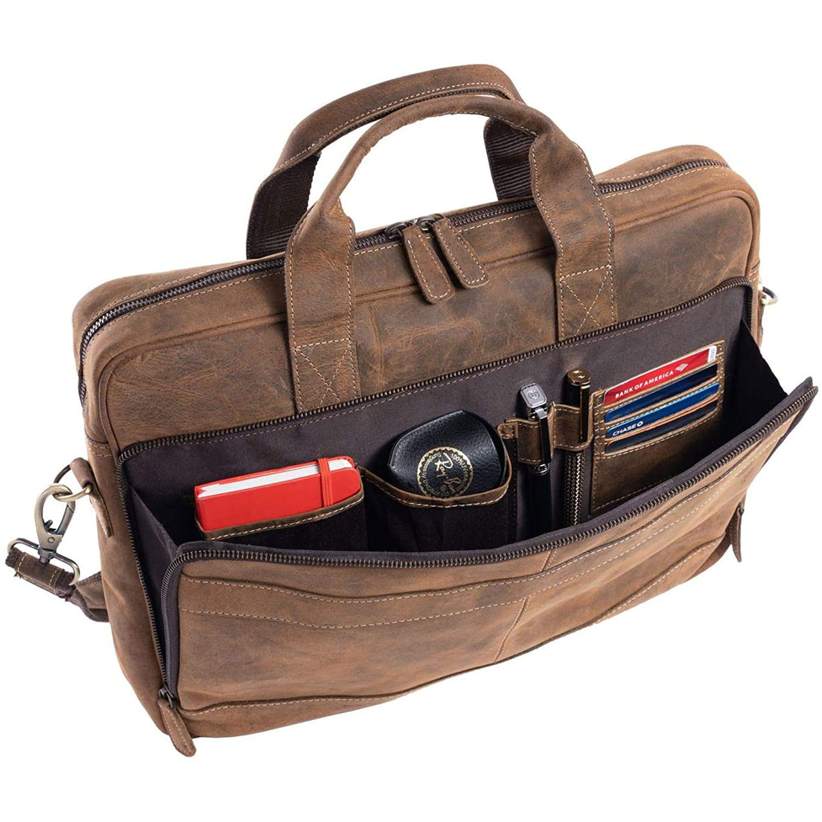 18 Inch Leather Laptop Messenger Bag L3101