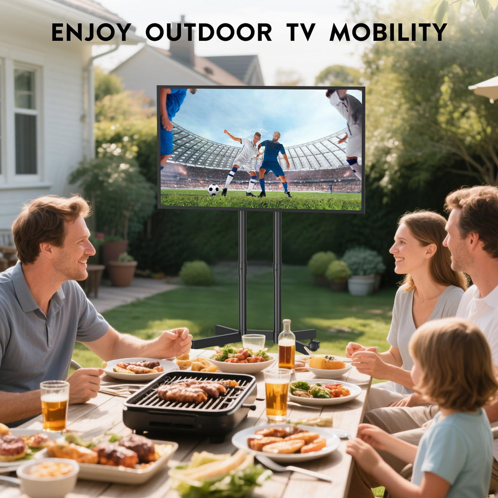 Black Rolling TV Stand for 32-75 Inch TVs H528658