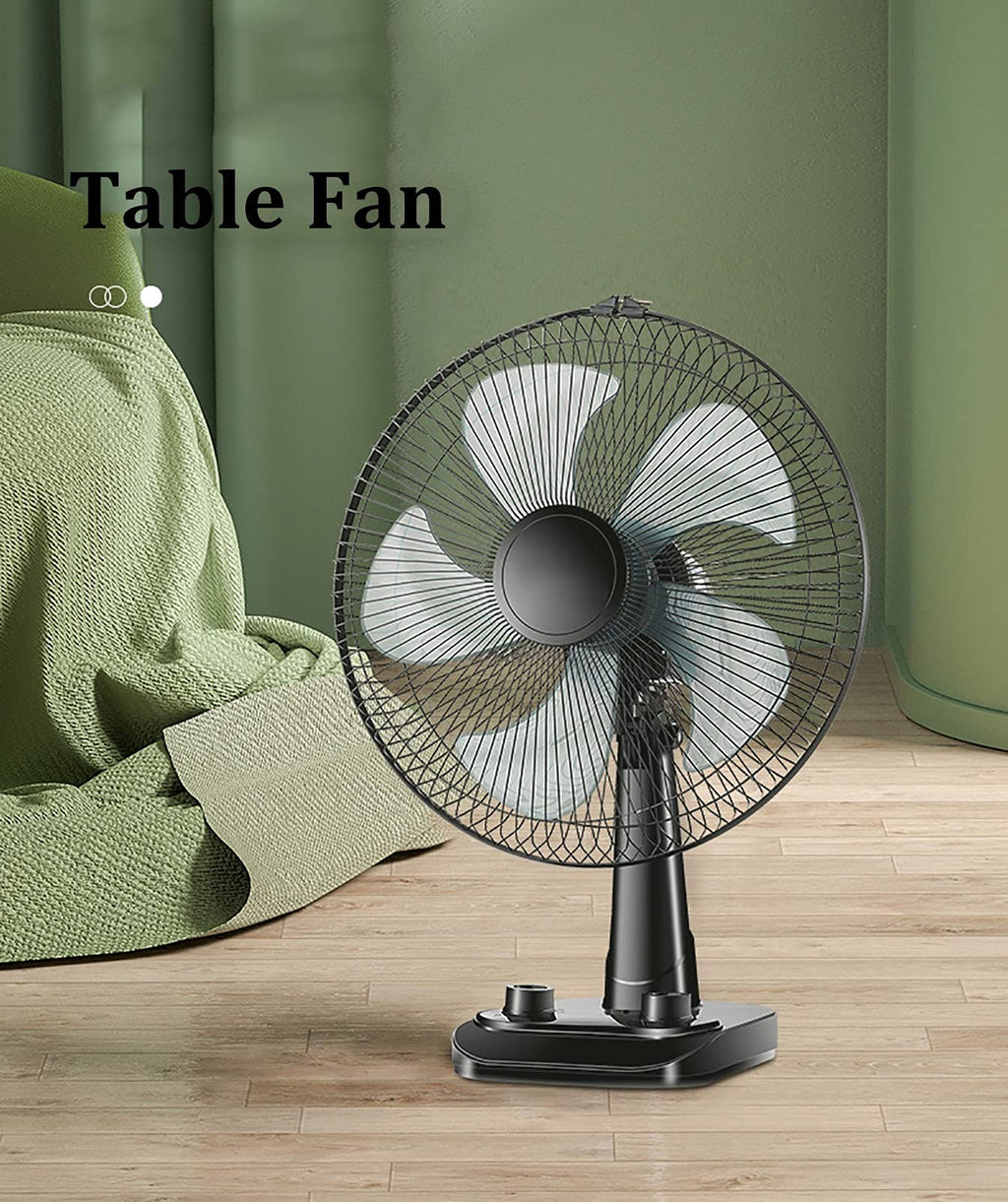 16-Inch 3 Speed 5 Blades Pedestal Fan White I5355