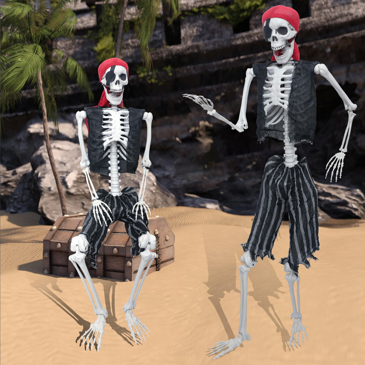 5.4ft Posable Life Size Skeleton with Movable Joints H270302