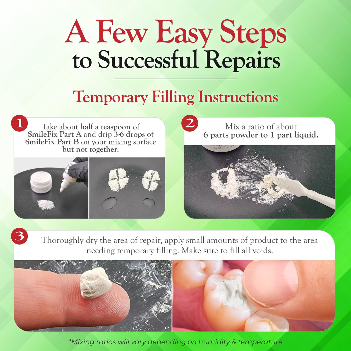 Dental Cement & Filling Repair Kit Y627