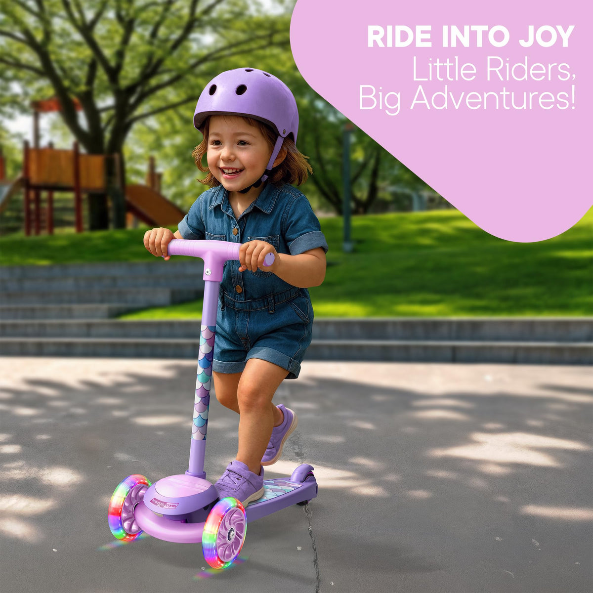 3 Wheel Light Up LED Scooter for Kids L396
