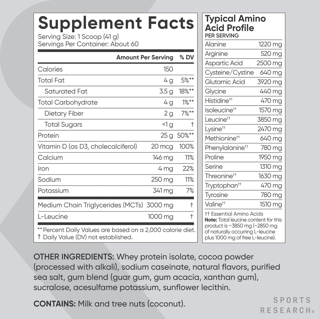 Whey Protein Isolate Powder Dutch Chocolate 5.42lb Bag J66874