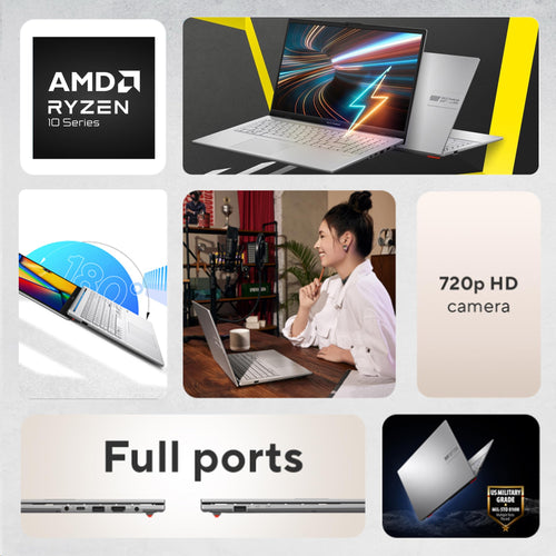 15.6” FHD Laptop, AMD Ryzen 5, 8GB RAM, 512GB SSD Y6892