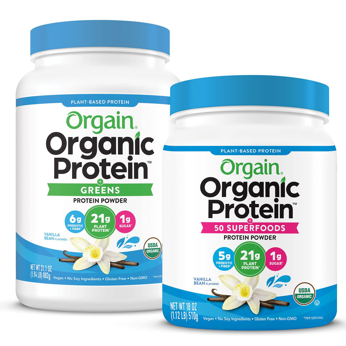 Organic Vegan Protein Powder + Greens Vanilla Bean P835327