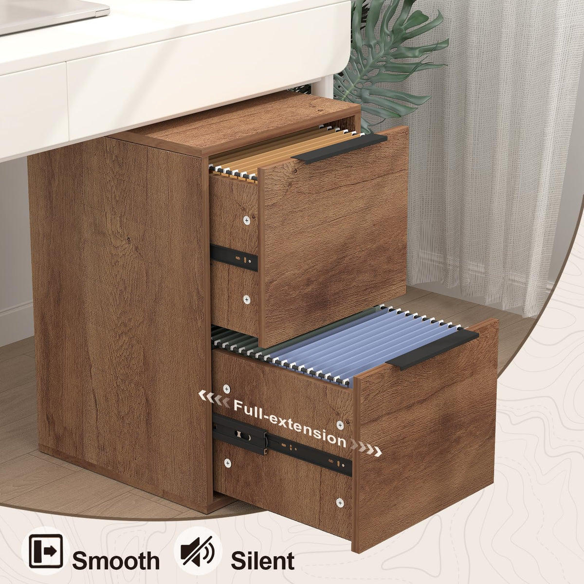 2 Drawer Filing Cabinet with Hanging Rail Z915318