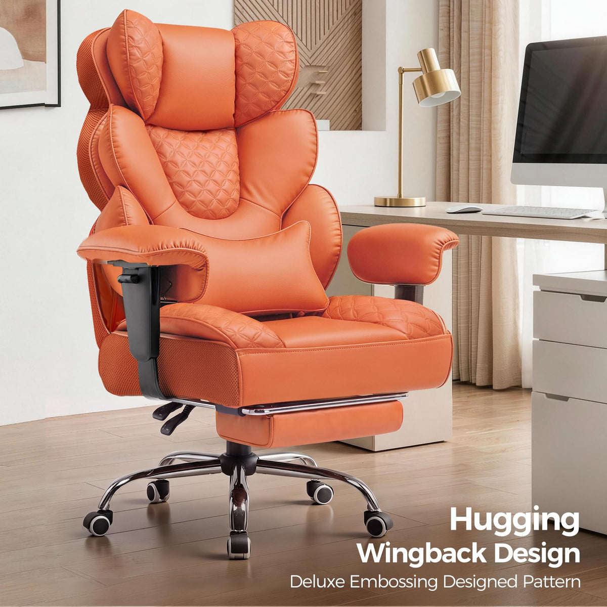Big and Tall High Back Executive Chair with Footrest Q8576