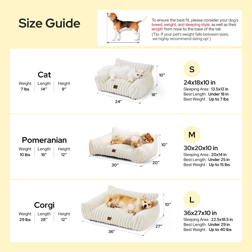 Cream Cat Couch O31444
