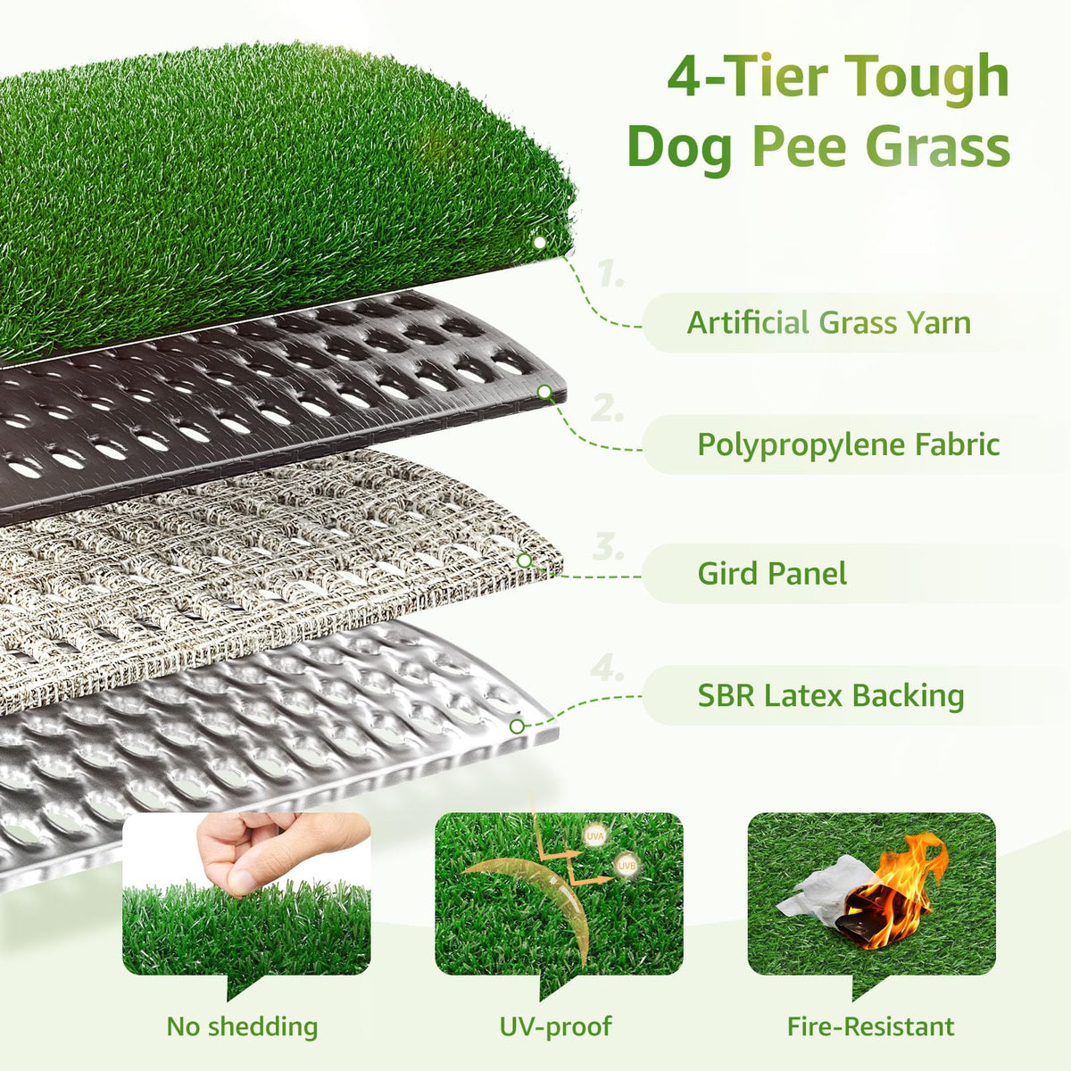 2 Pack 14x18in Artificial Grass Pee Pads J46885