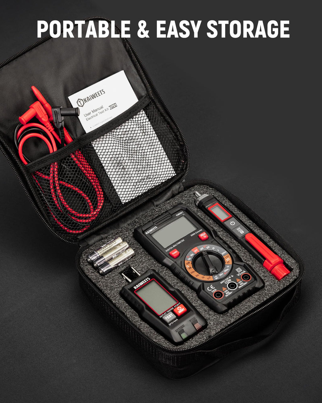 Digital Multimeter Non-Contact Voltage Tester GFCI Outlet Tester Kit R61280