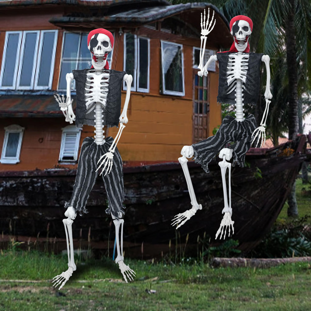 5.4ft Posable Life Size Skeleton with Movable Joints H270302