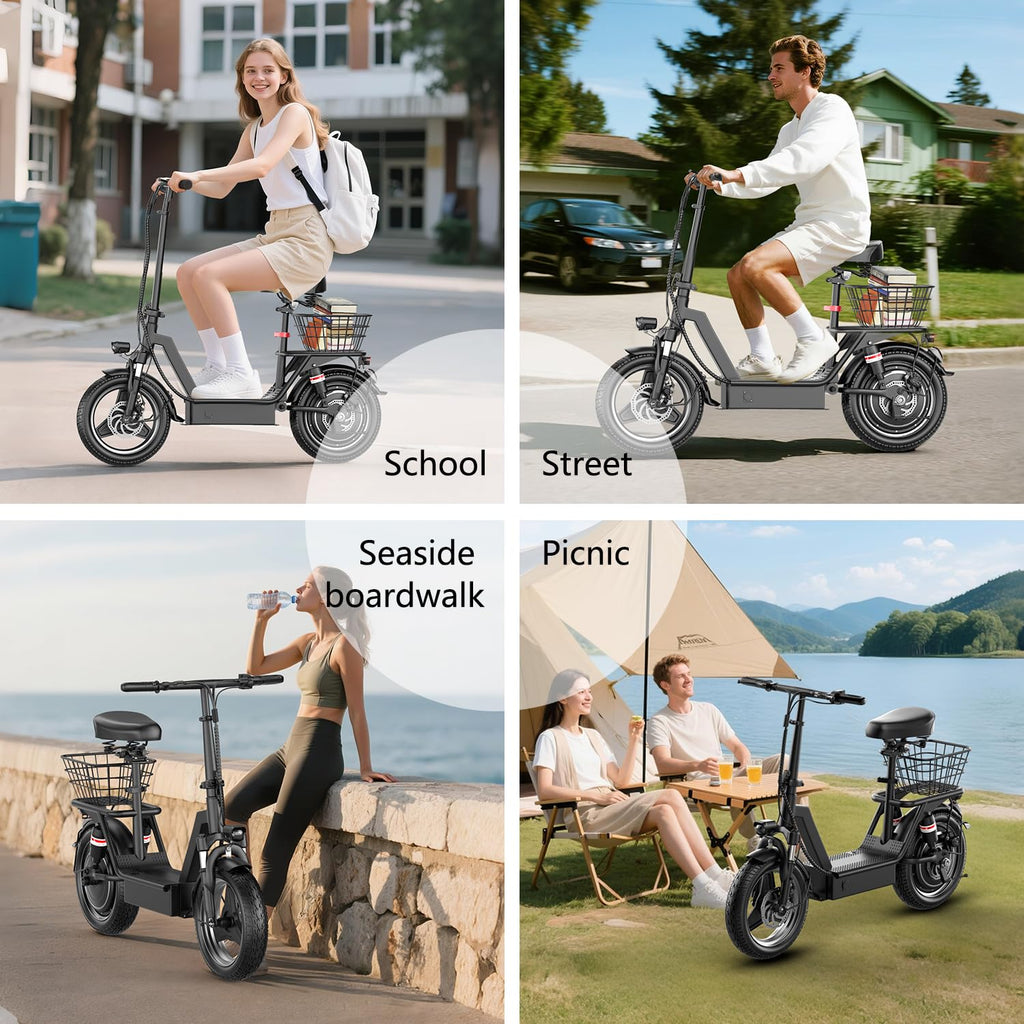 Foldable Electric Scooter with Seat H238