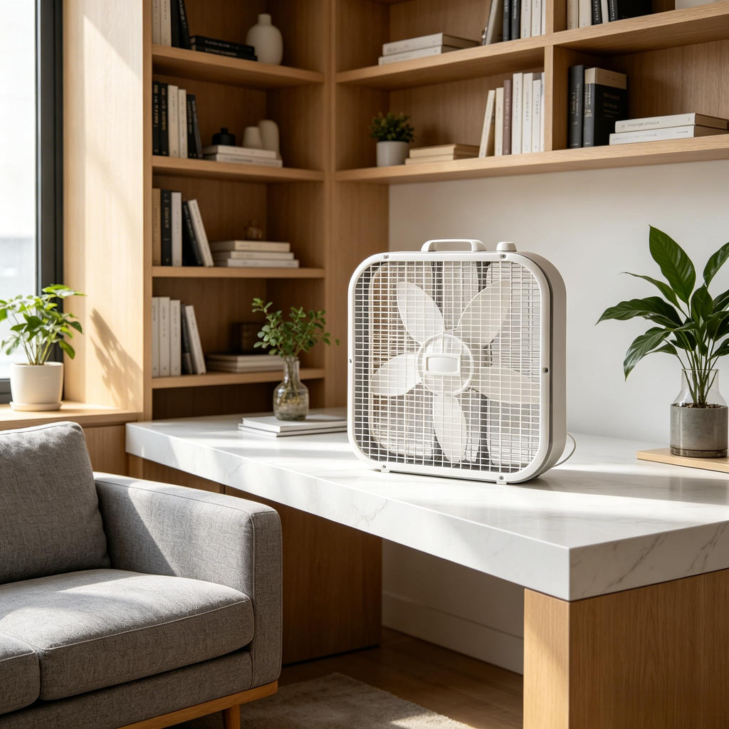20 Inch 3 Speed Box Fan White J790711