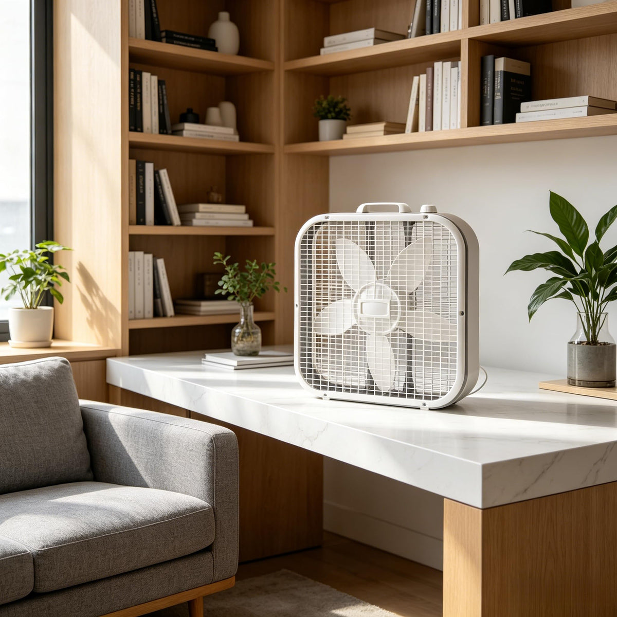 20 Inch 3 Speed Box Fan White J790711