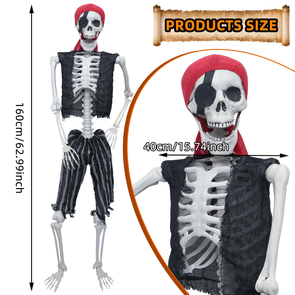 5.4ft Posable Life Size Skeleton with Movable Joints H270302