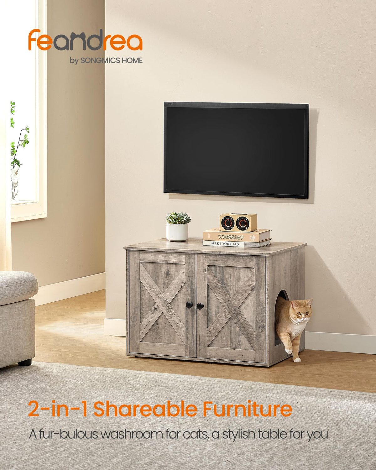 Cat Litter Box Enclosure End Table T5171