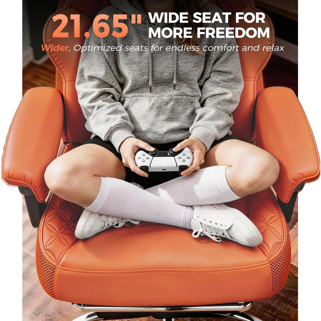 Big and Tall High Back Executive Chair with Footrest Q8576