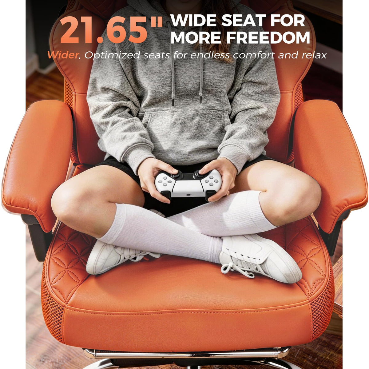 Big and Tall High Back Executive Chair with Footrest Q8576