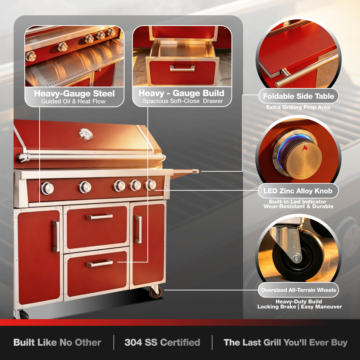 49" 99,000 BTU Stainless Steel Gas Grill W80705