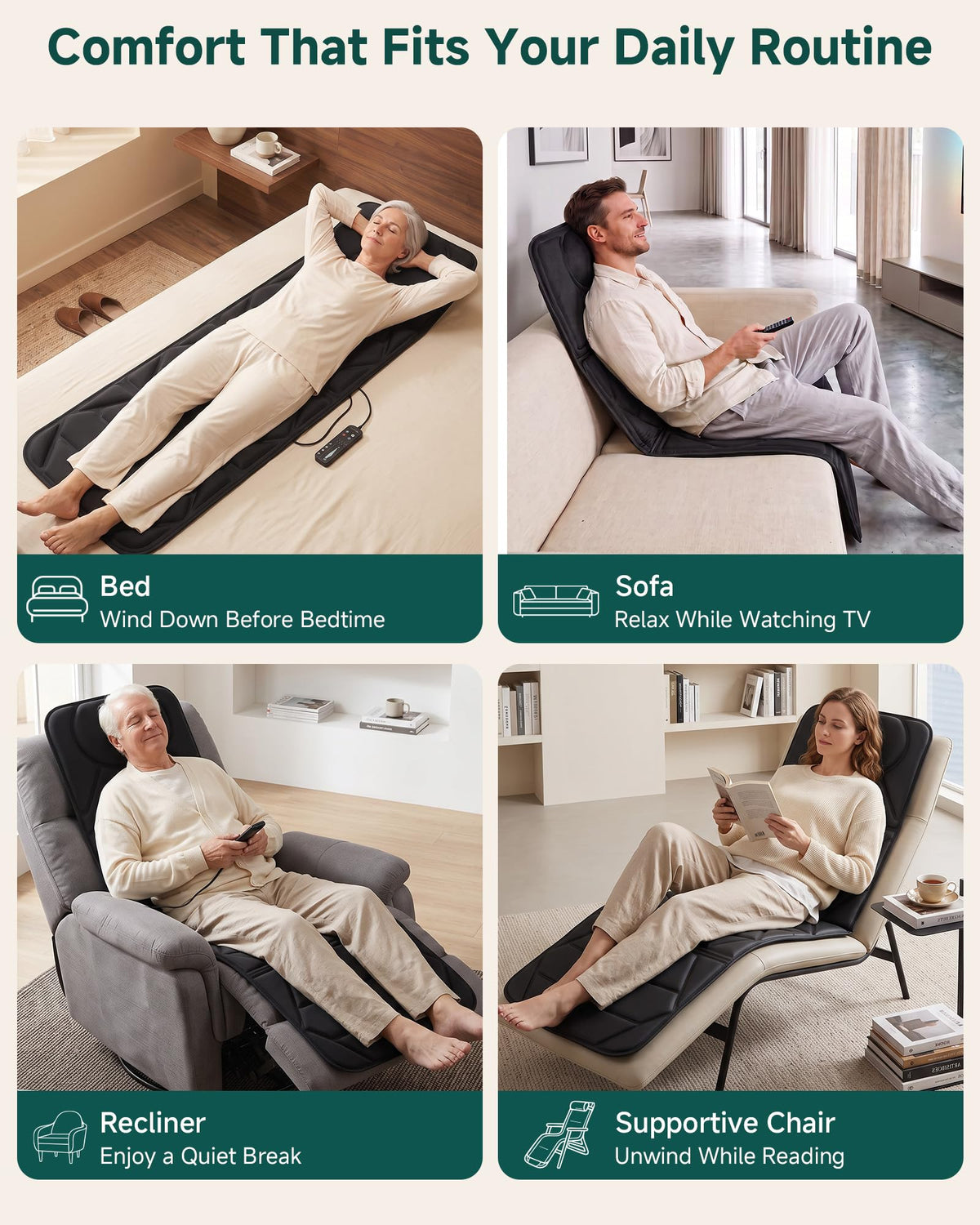 Full Body Massage Mat with Heat Q749