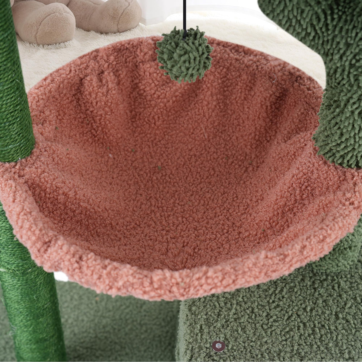 37.4" Green Cactus Cat Tree with Cat Condos and Scratching Post O29644