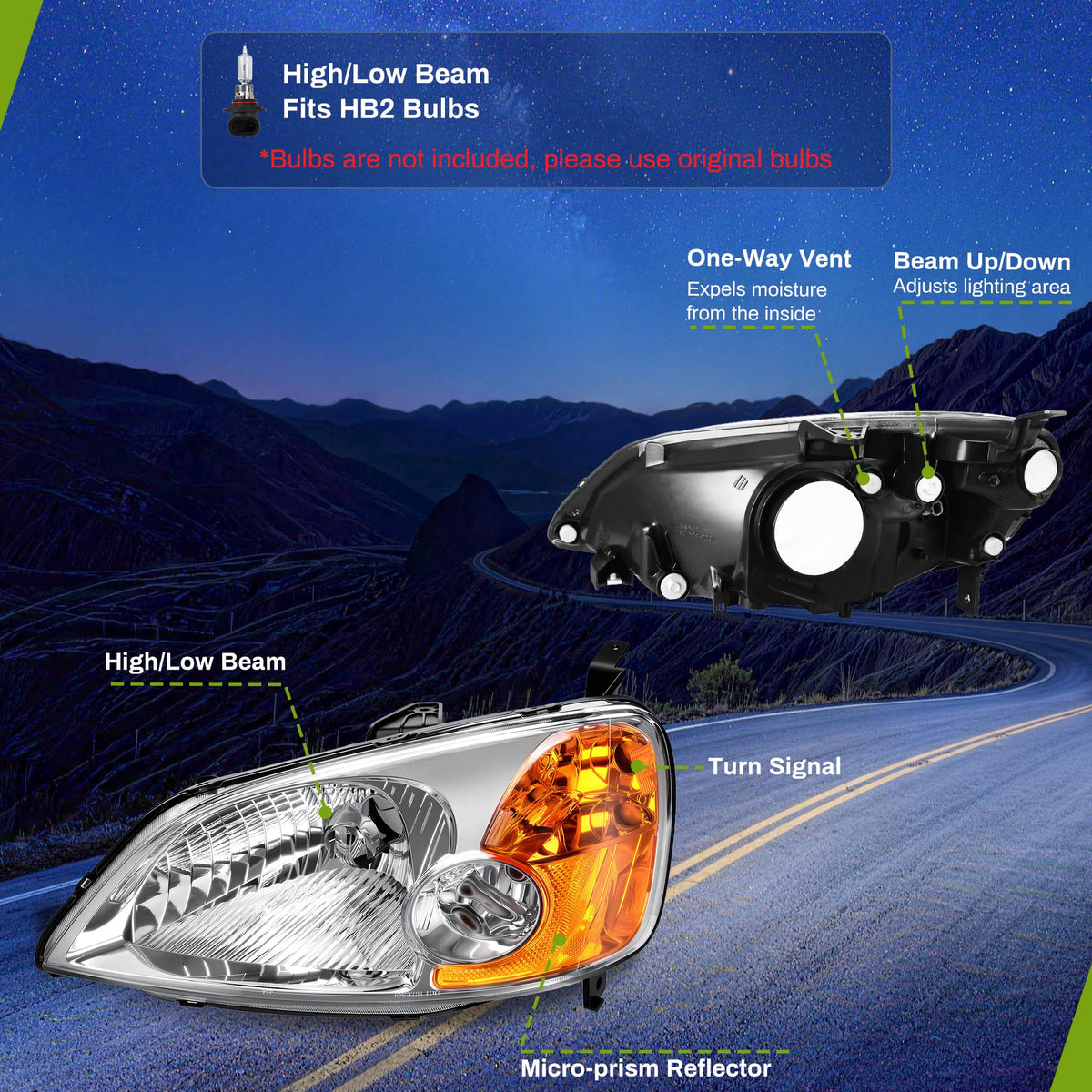 Headlight Assembly W973