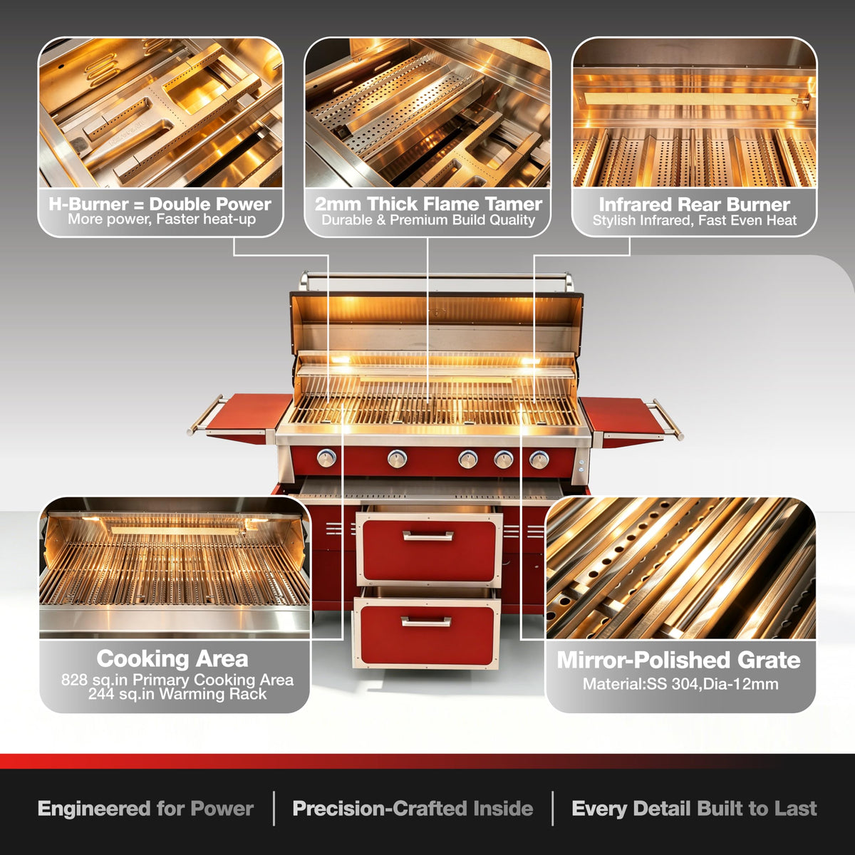 49" 99,000 BTU Stainless Steel Gas Grill W80705