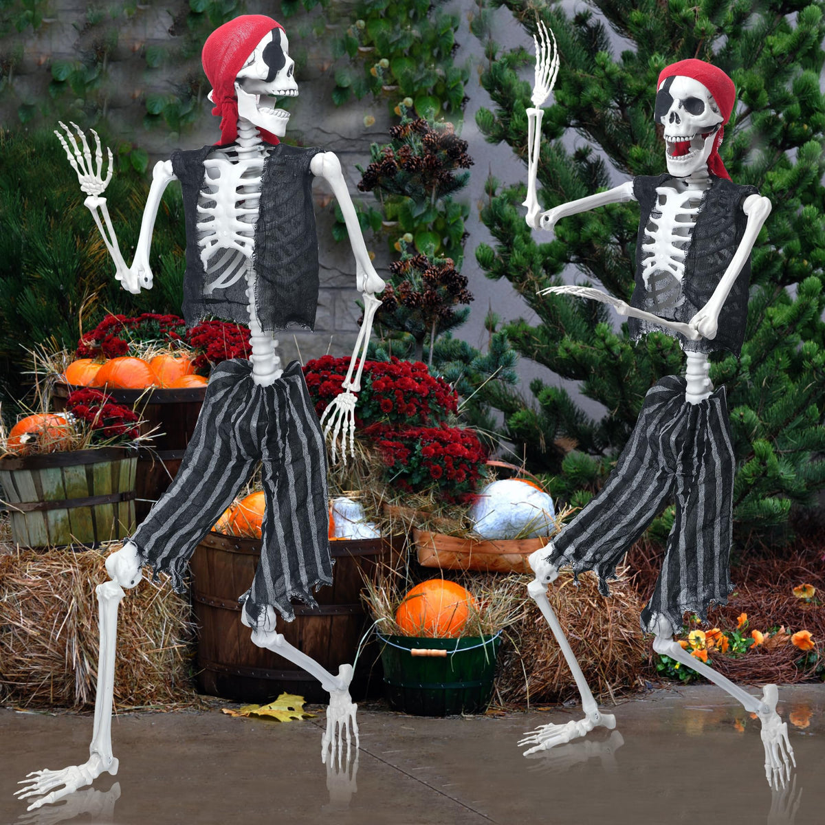 5.4ft Posable Life Size Skeleton with Movable Joints H270302